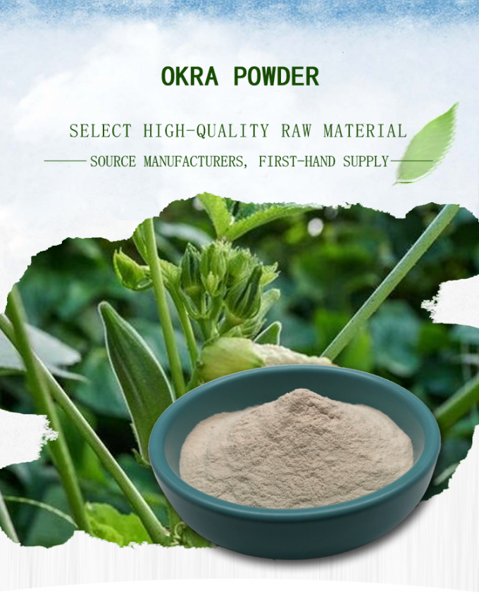 201 Light Yellow Okra Fruit And Vegetable Powders Anti Fatigue