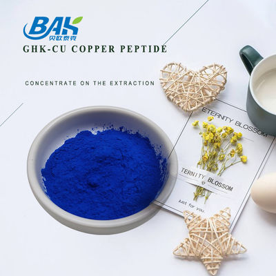 Natural Cosmetic Ingredients Ghk-Cu Copper Peptide Blue Powder