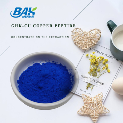 CAS 49557-75-7 Natural Cosmetic Ingredients Ghk-Cu Copper Peptide Blue powder