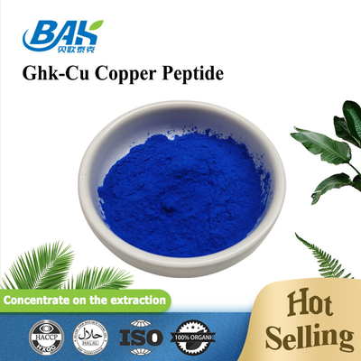 CAS 49557-75-7 Natural Cosmetic Ingredients Ghk-Cu Copper Peptide Blue powder