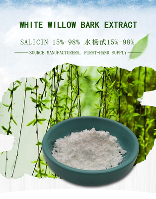 Natural White Willow Bark Extract Weight Loss Powder Salicin 15% 25% 30% 80%