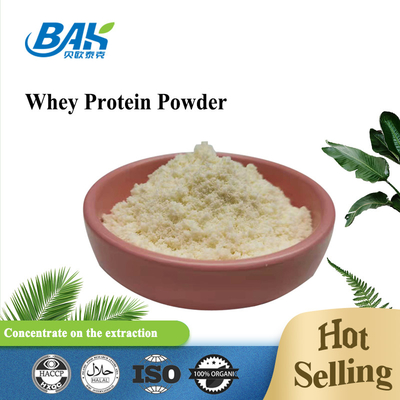 Kjeldahl Method Organic Whey Protein Powder Light Yellow Powder 50% Protein