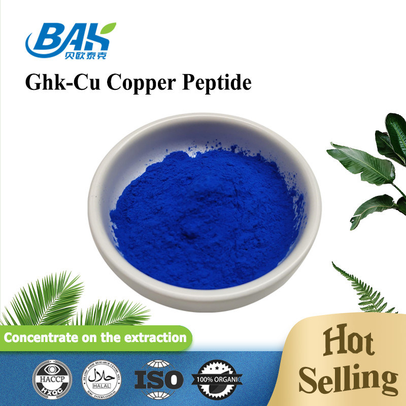 Natural Cosmetic Ingredients Ghk-Cu Copper Peptide Blue Powder